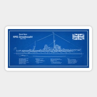HMS Dreadnought ship plans - ADL Sticker